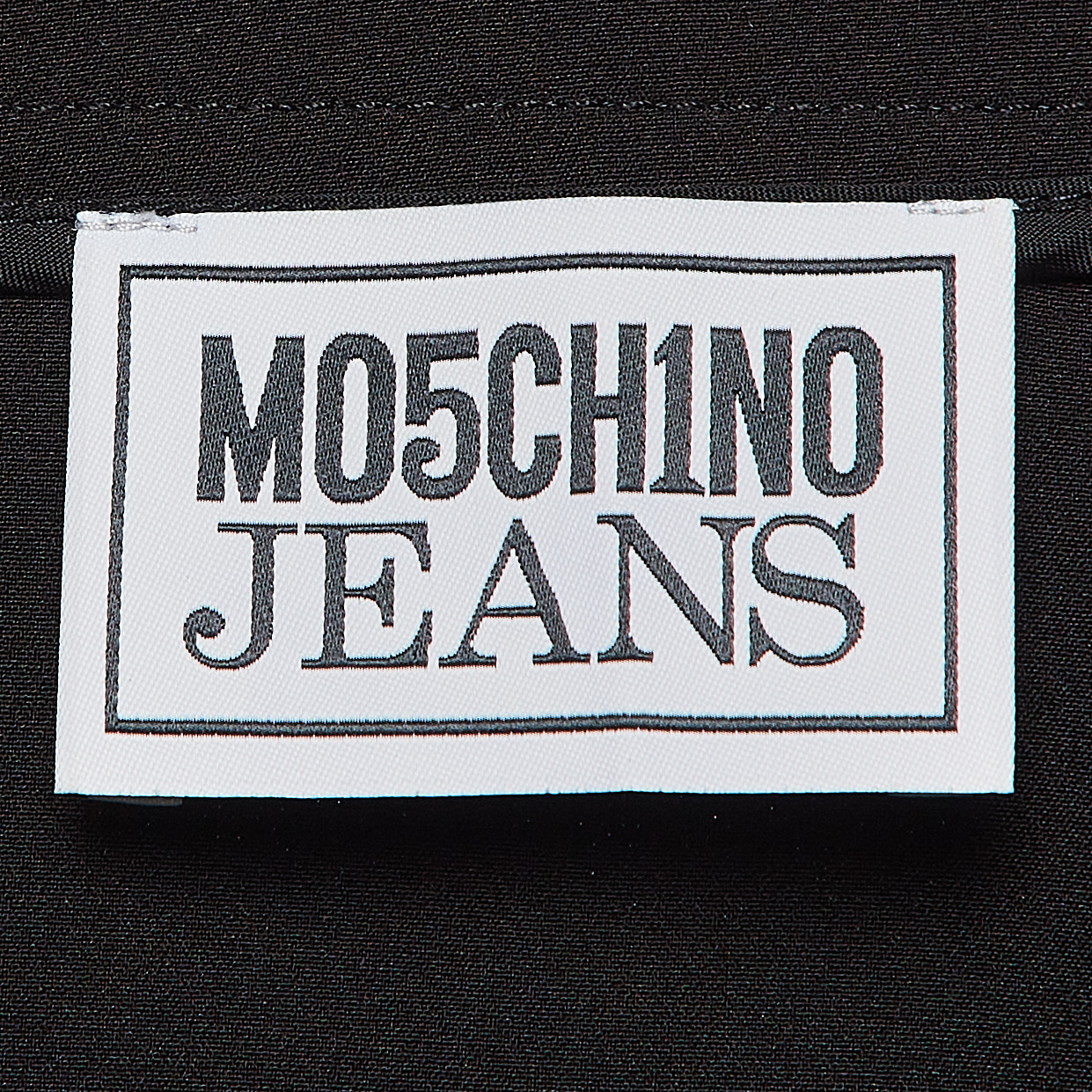 Moschino M05CHIN0 Jeans Black Stretch Crepe Zipper Detail Mini Skirt S 