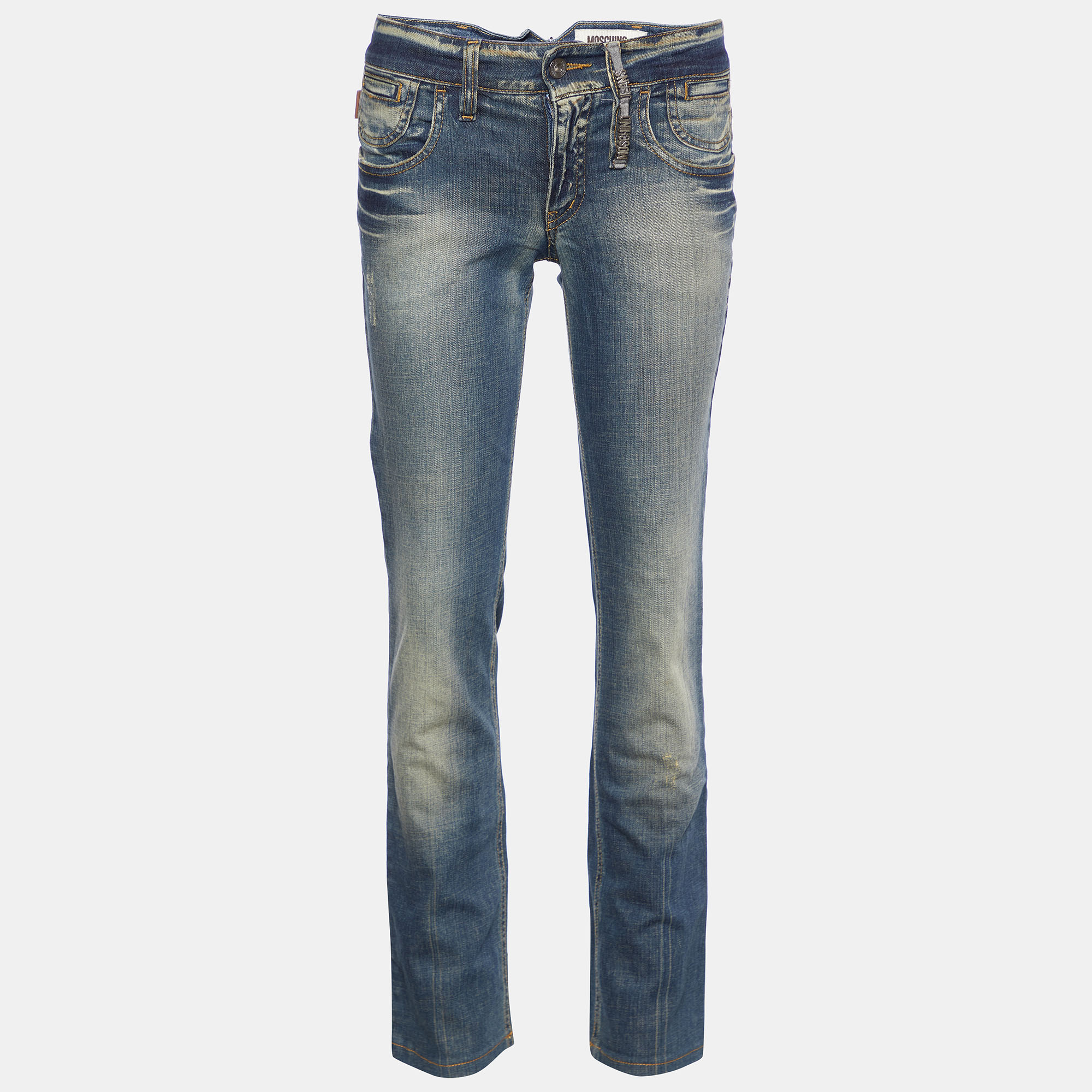 

Moschino Jeans Navy Blue Denim Tapered Leg Jeans