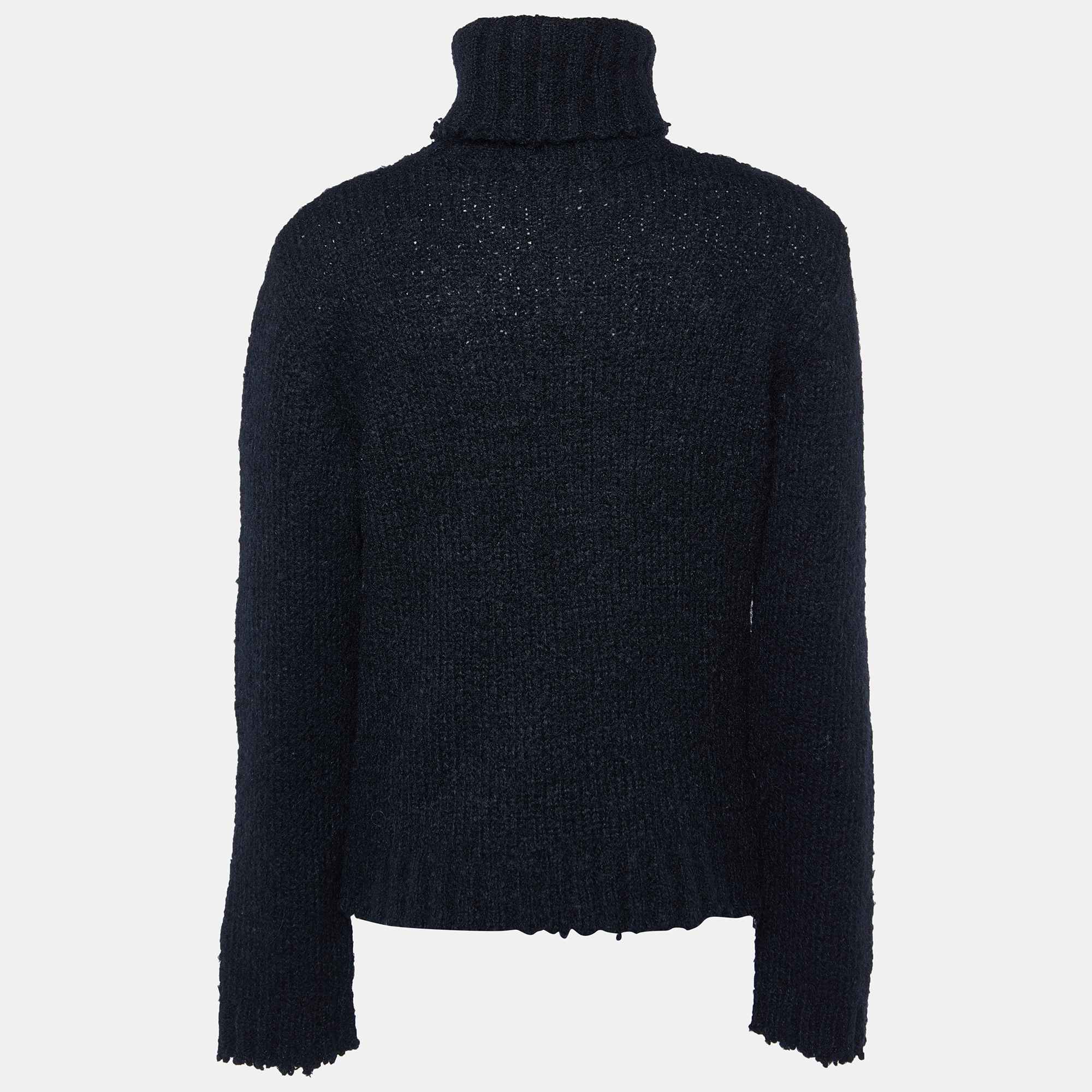 

Moschino Jeans Black Wool & Mohair Knit Patch Detail Sweater