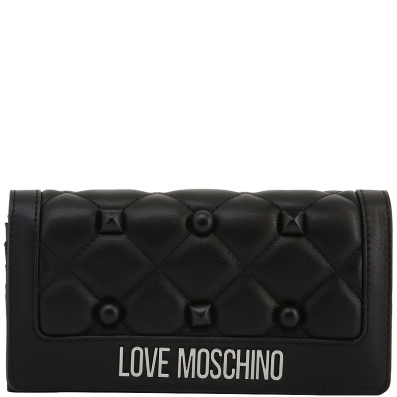 moschino black clutch bag