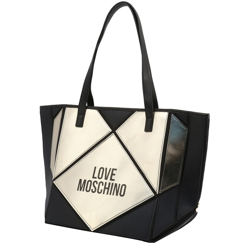 

Love Moschino Black Faux Leather Shopping Tote
