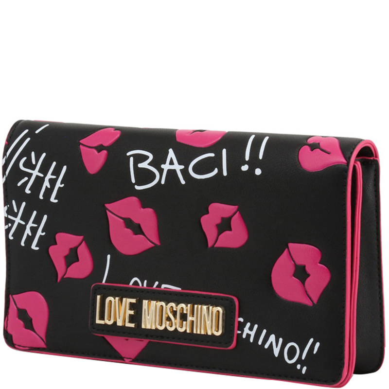 

Love Moschino Black Faux Leather Clutch Bag