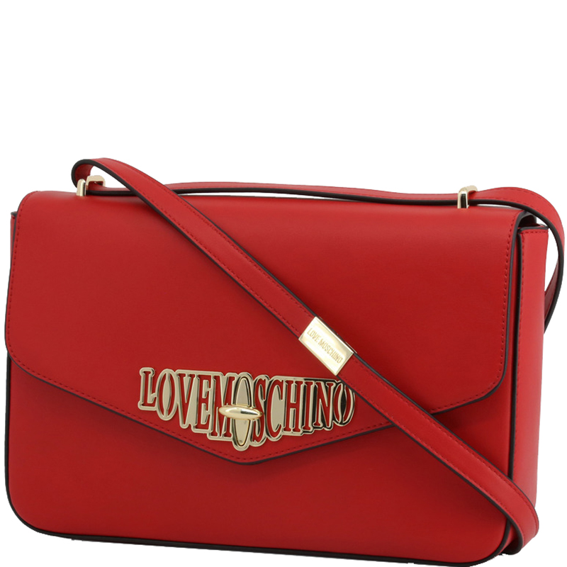 

Love Moschino Red Faux Leather Crossbody Bag
