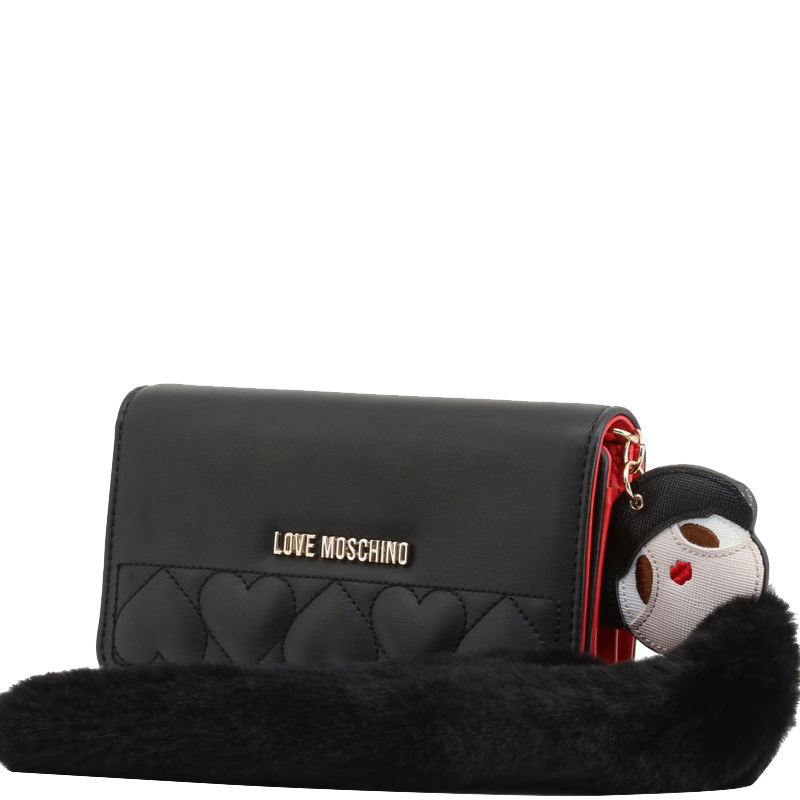 

Love Moschino Black Faux Leather Clutch Bag