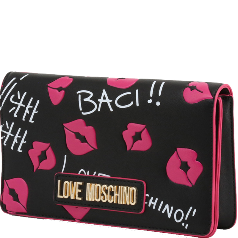 

Love Moschino Black Faux Leather Clutch Bag