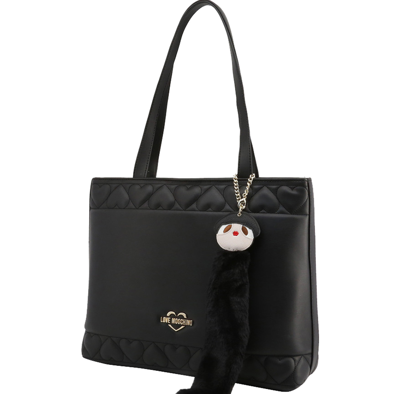 

Love Moschino Black Quilted Faux Leather Tote