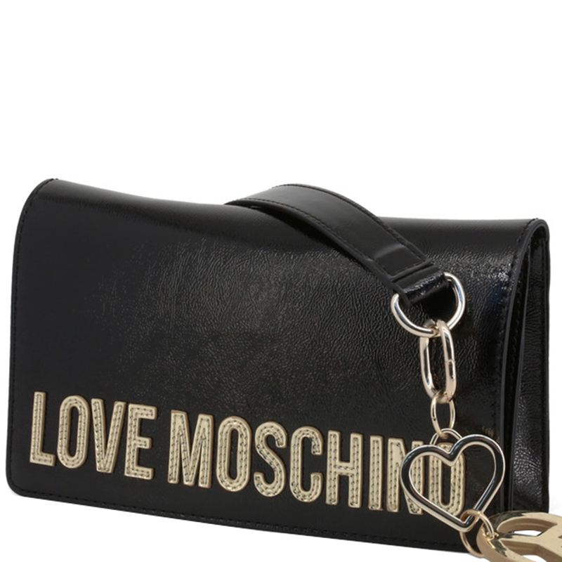 

Love Moschino Black Faux Shiny Leather Crossbody Bag