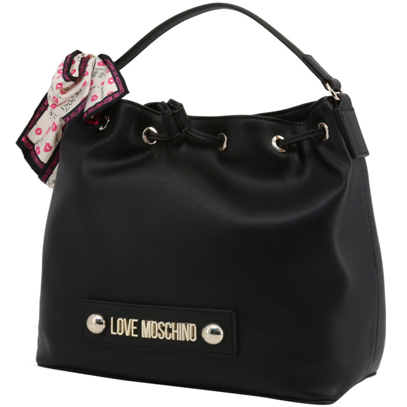 

Love Moschino Black Faux Leather Scarf Shoulder Bag