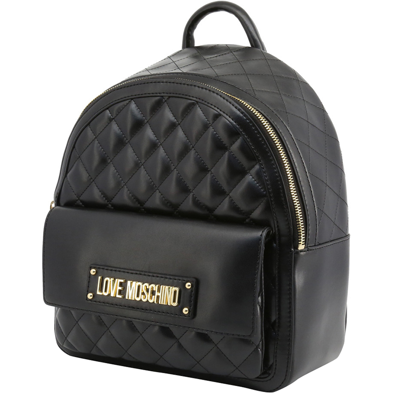 

Love Moschino Black Quilted Faux Leather Backpack