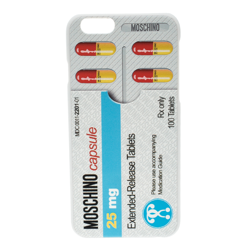 Moschino Grey Pill Blister Pack iPhone 6/6s Case