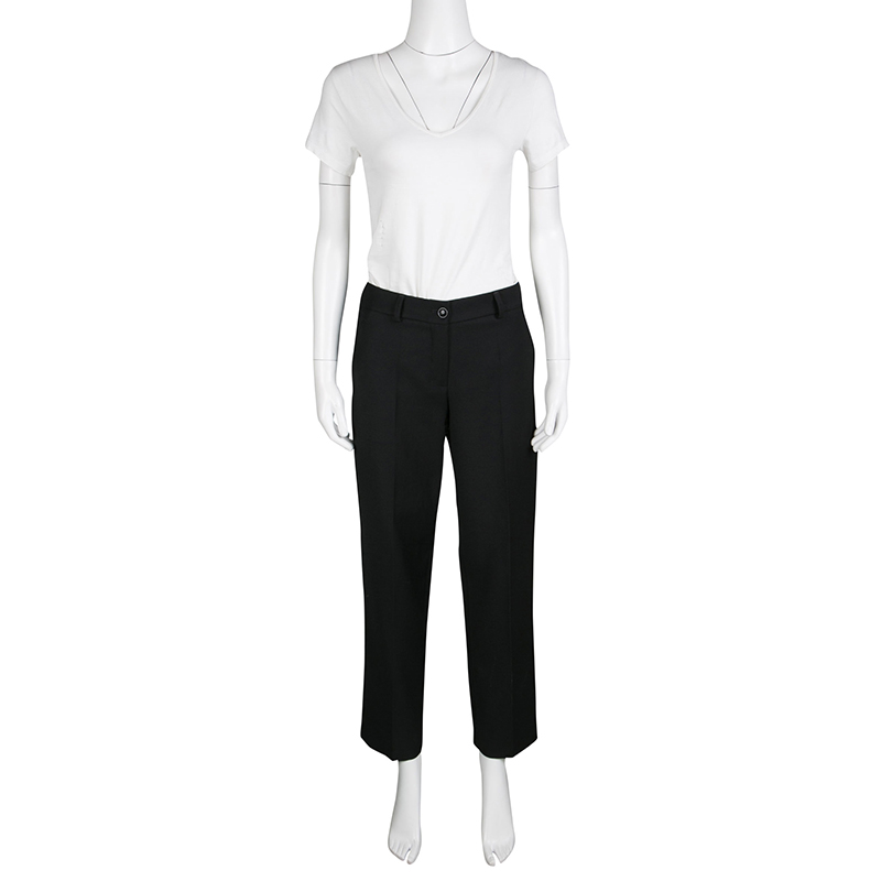 

Boutique Moschino Black Wool Tailored Formal Trousers