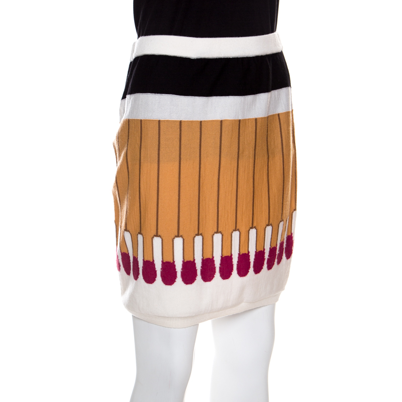 

Moschino Couture Its Lit Multicolor Wool Mini Skirt