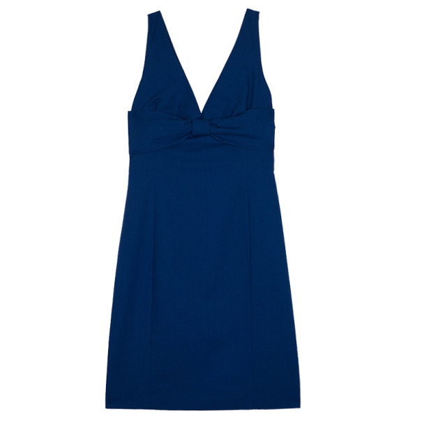 Pre Owned Moschino Bow Detail Fitted Dress M