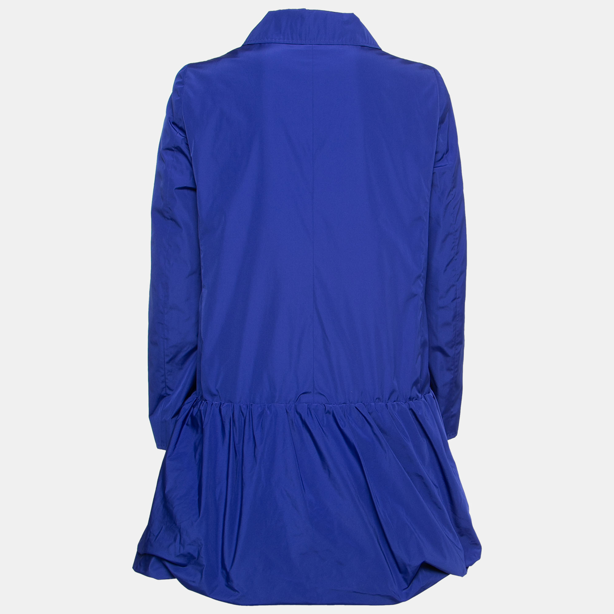 

Moschino Cheap and Chic Royal Blue Sateen Ruched Shirt Dress