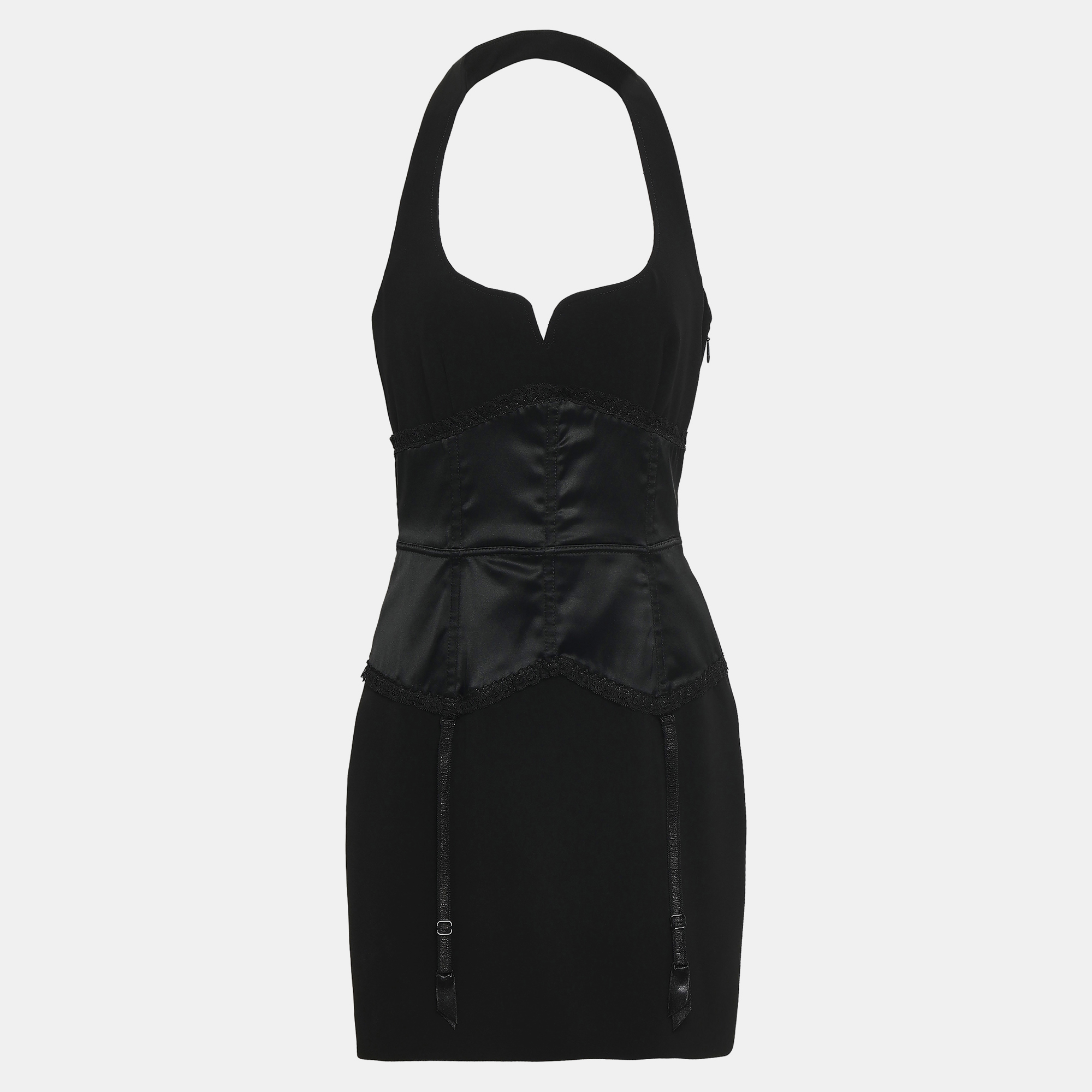 

Moschino Polyester Mini Dress 40, Black