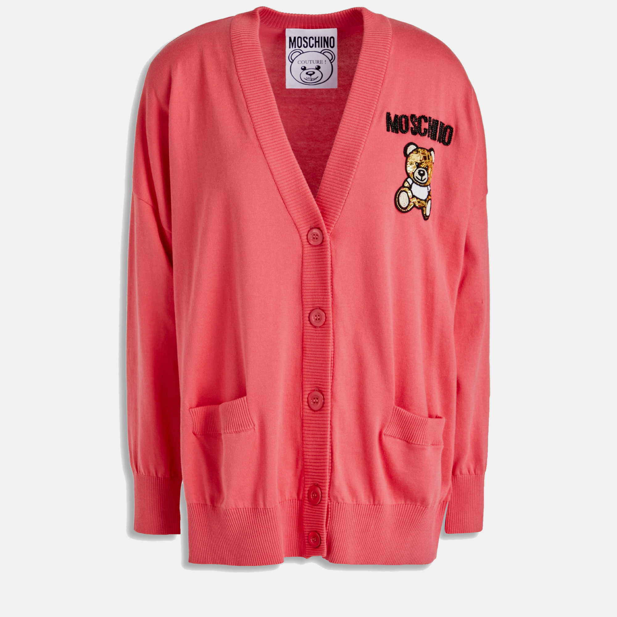 

Moschino Cotton Cardigans & Zip Throughs 38, Pink