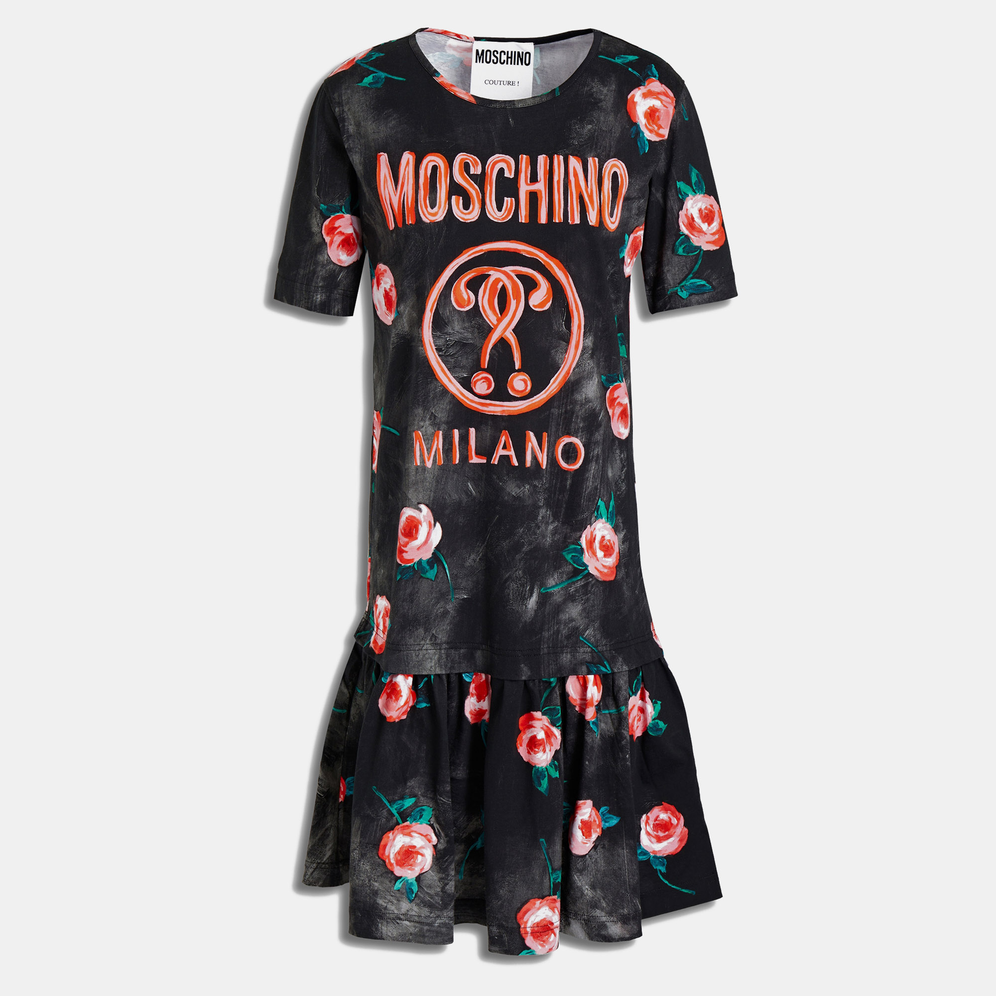 

Moschino Cotton Knee Length Dress 42, Black
