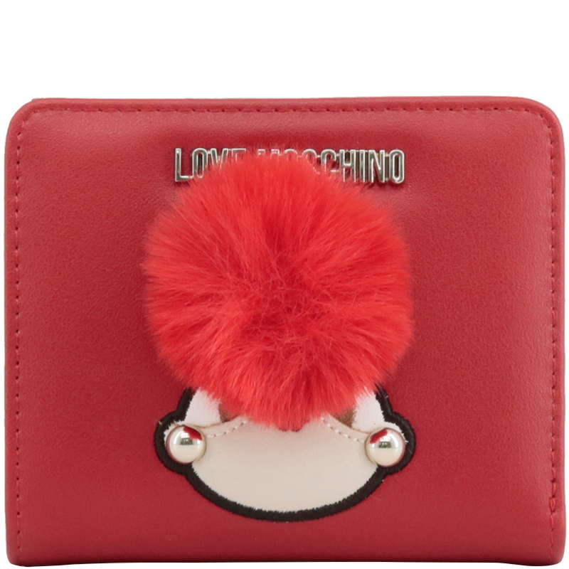 Love Moschino Red Faux Leather Coin Purse