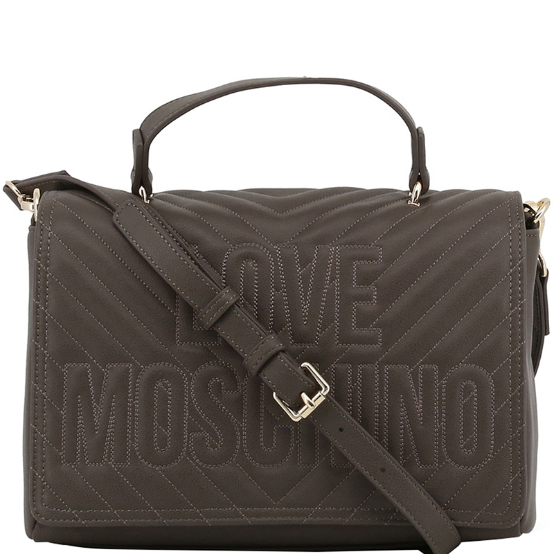 grey love moschino bag