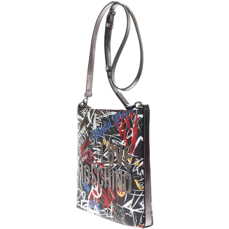 

Love Moschino Multicolor Faux Print Leather Crossbody Bag