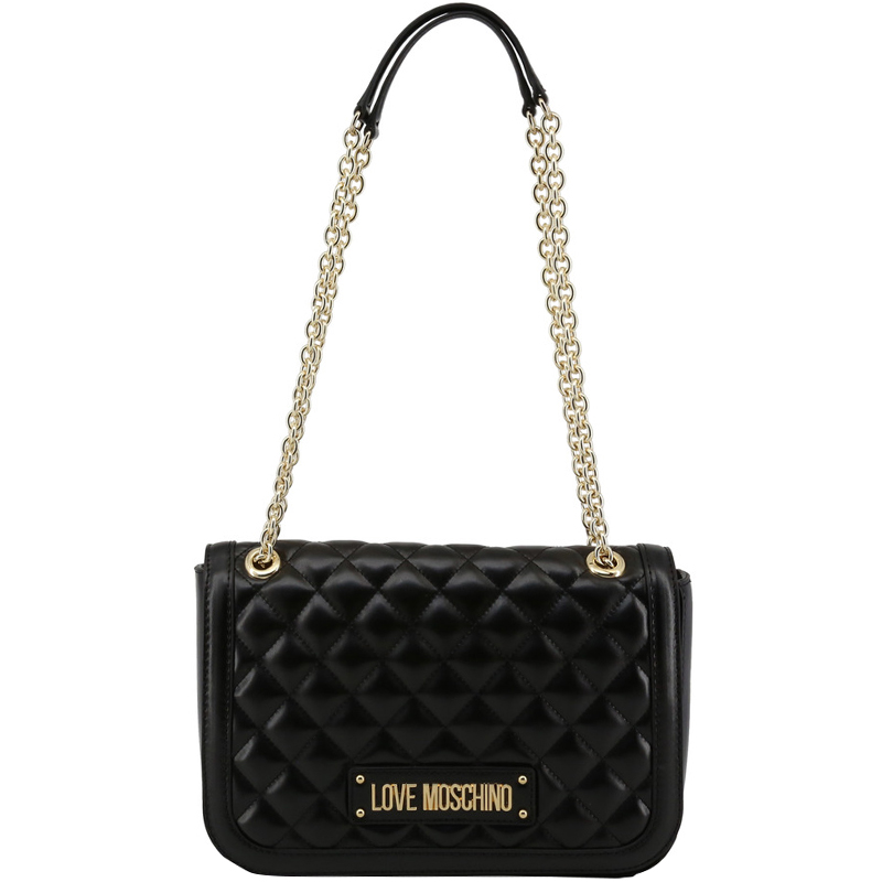 Love Moschino Black Quilted Faux 