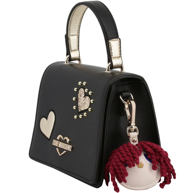 

Love Moschino Black Faux Leather Top Handle Bag