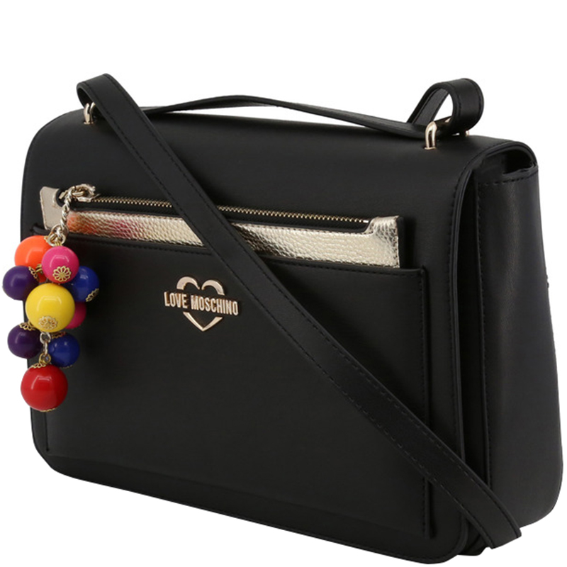 

Love Moschino Black Faux Leather Crossbody