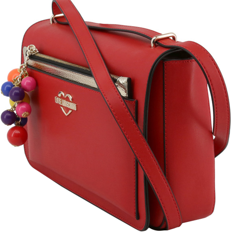 

Love Moschino Red Faux Leather Crossbody