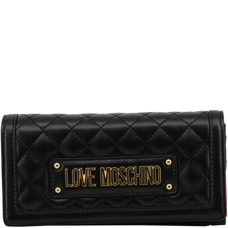 Love Moschino Black Quilted Faux 