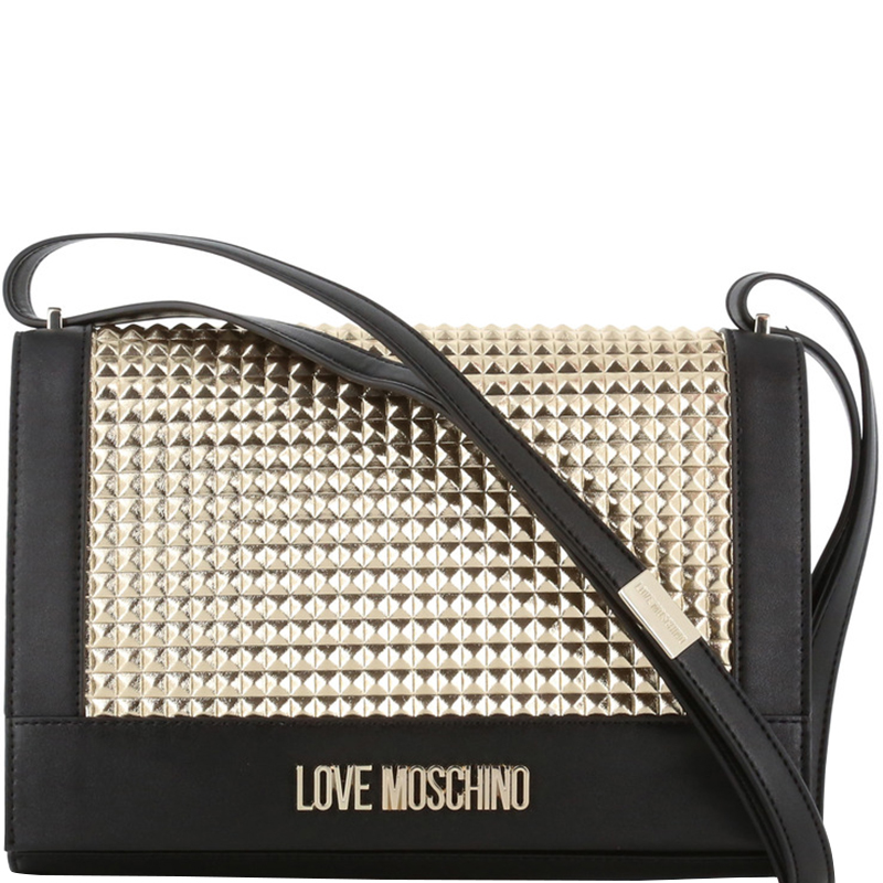Love Moschino Black/Gold Faux Leather 