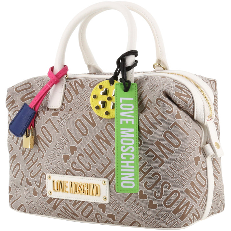 

Love Moschino Two Tone Signature Canvas Satchel Bag, Multicolor