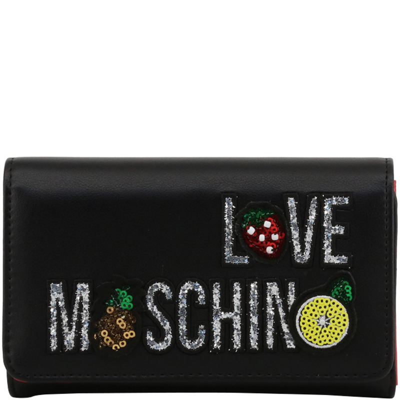 مملوكة مسبقًا Love Moschino Black Faux Leather WOC Clutch Bag