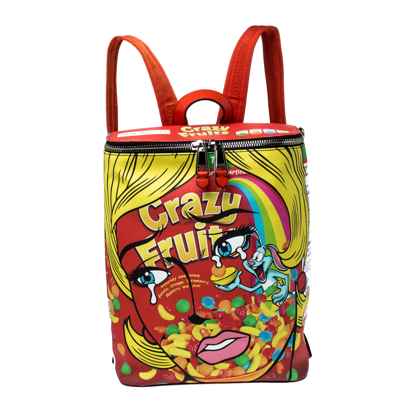 Pre Owned Moschino Multicolor Eyes PVC Capsule Backpack