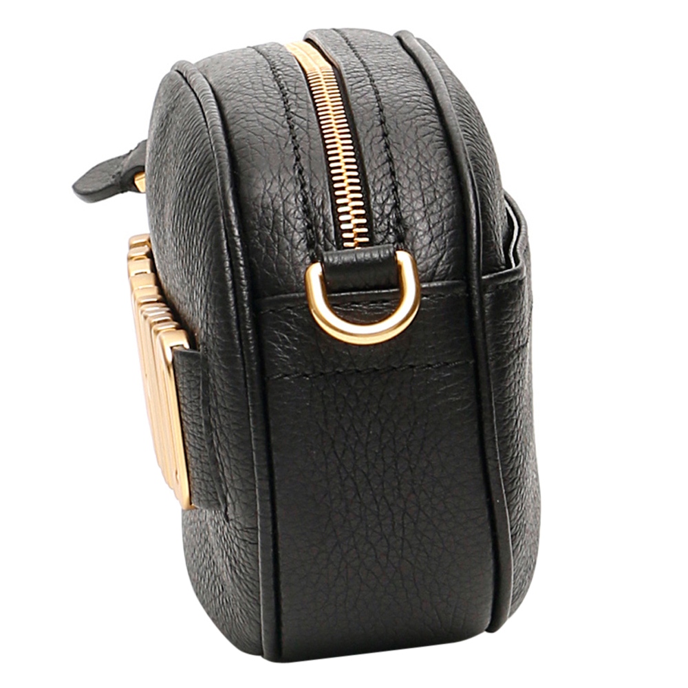 

Moschino Black Leather Camera Bag