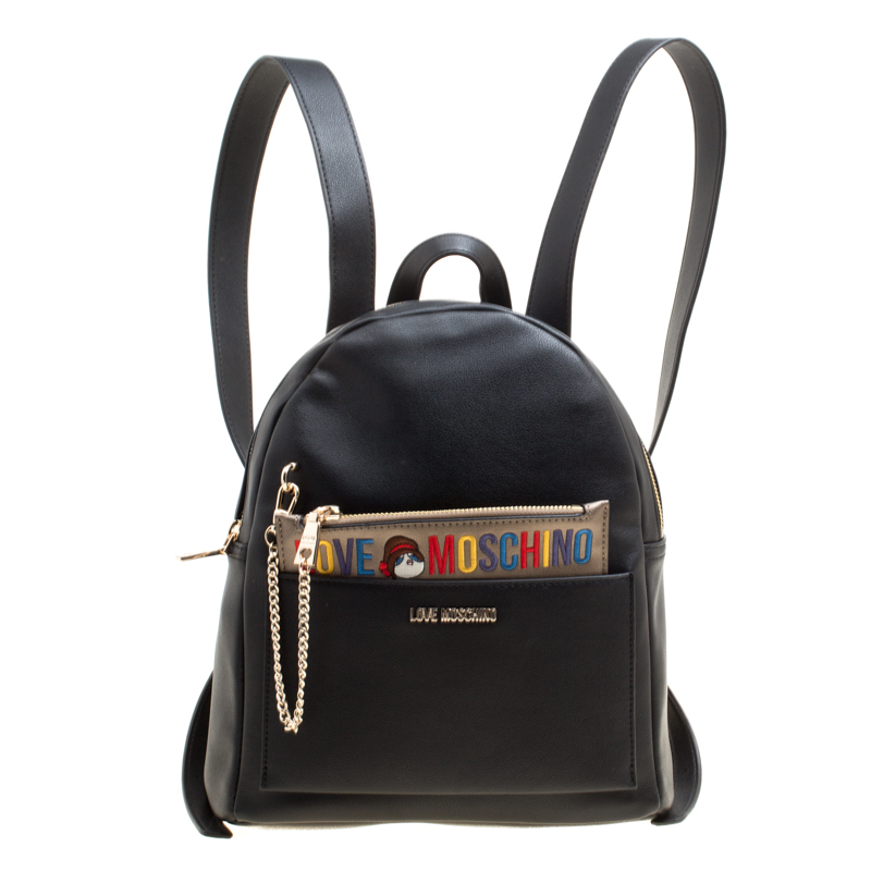 love moschino leather backpack