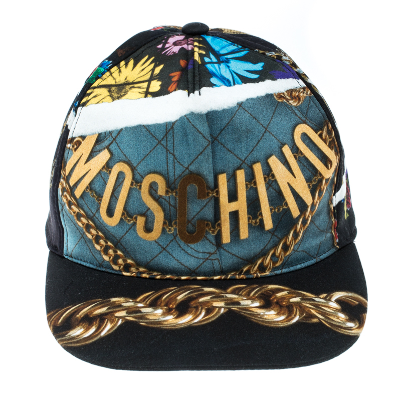 

Moschino Multicolor Editorial Print Cap