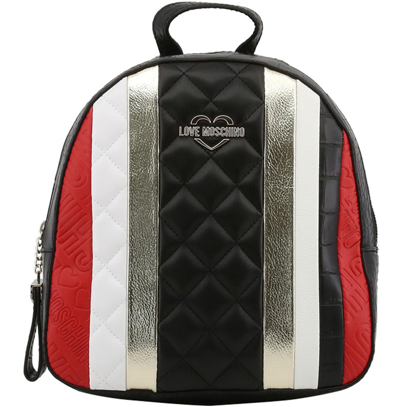 Love Moschino Multicolor Embossed Quilted Leather Backpack