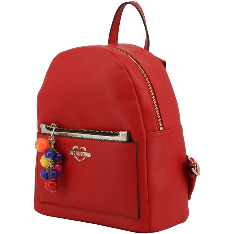 

Love Moschino Red Faux Leather Backpack