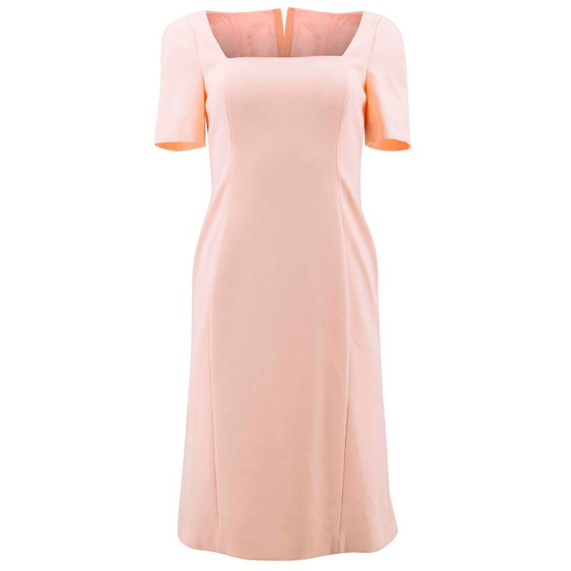 Pre Owned Moschino Pink Short Sleeve Tailored Dress M