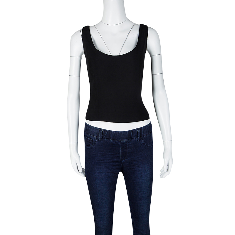 

Moschino Couture Black Sleeveless Crop Top