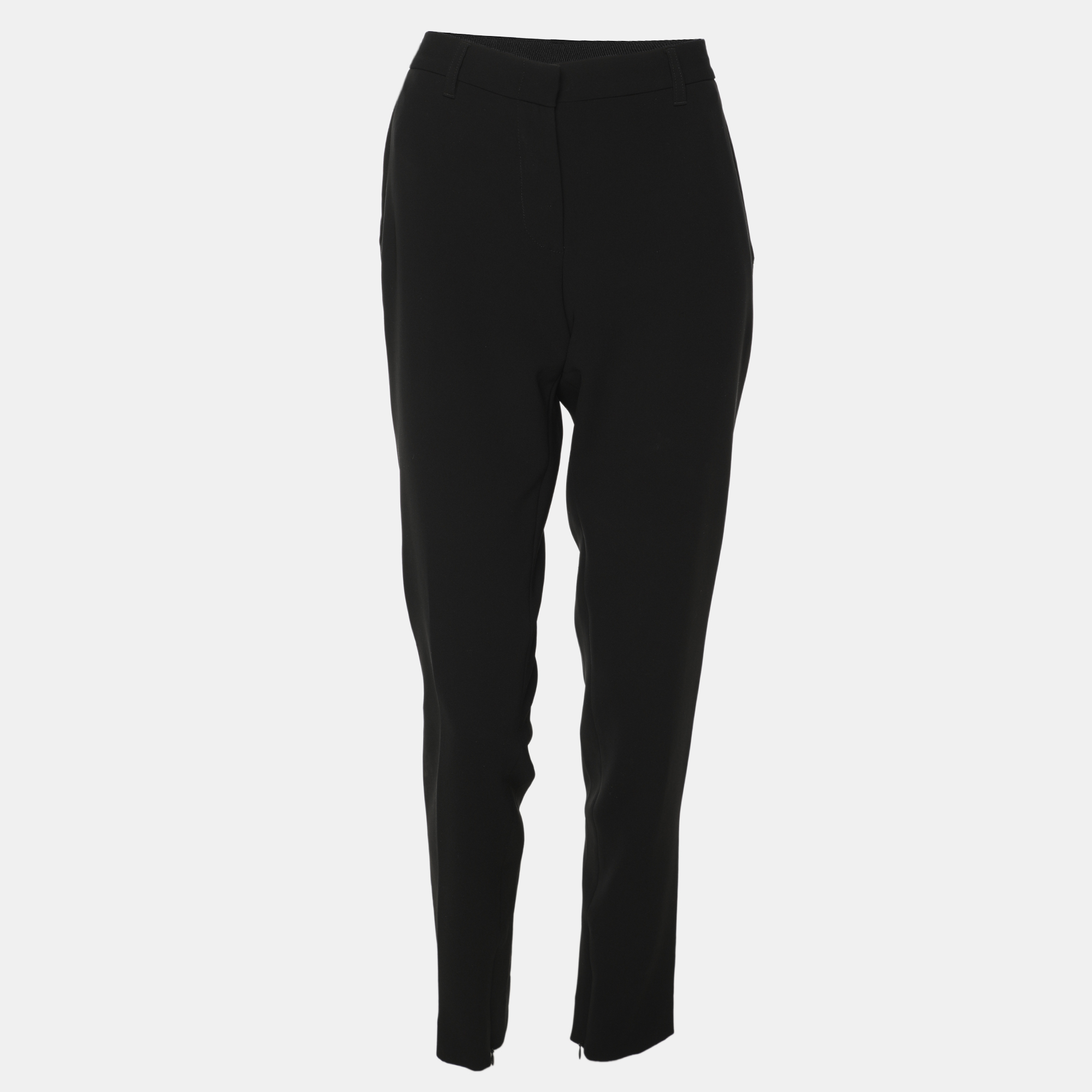 

Moschino Black Crepe Trousers M