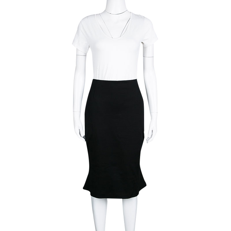 

Moschino Black Cotton Knit High Waist Pencil Skirt