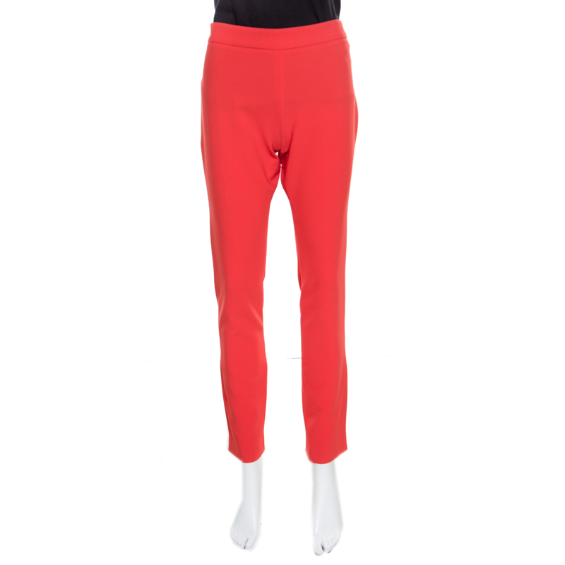 Moschino Couture Red Tailored Pants M