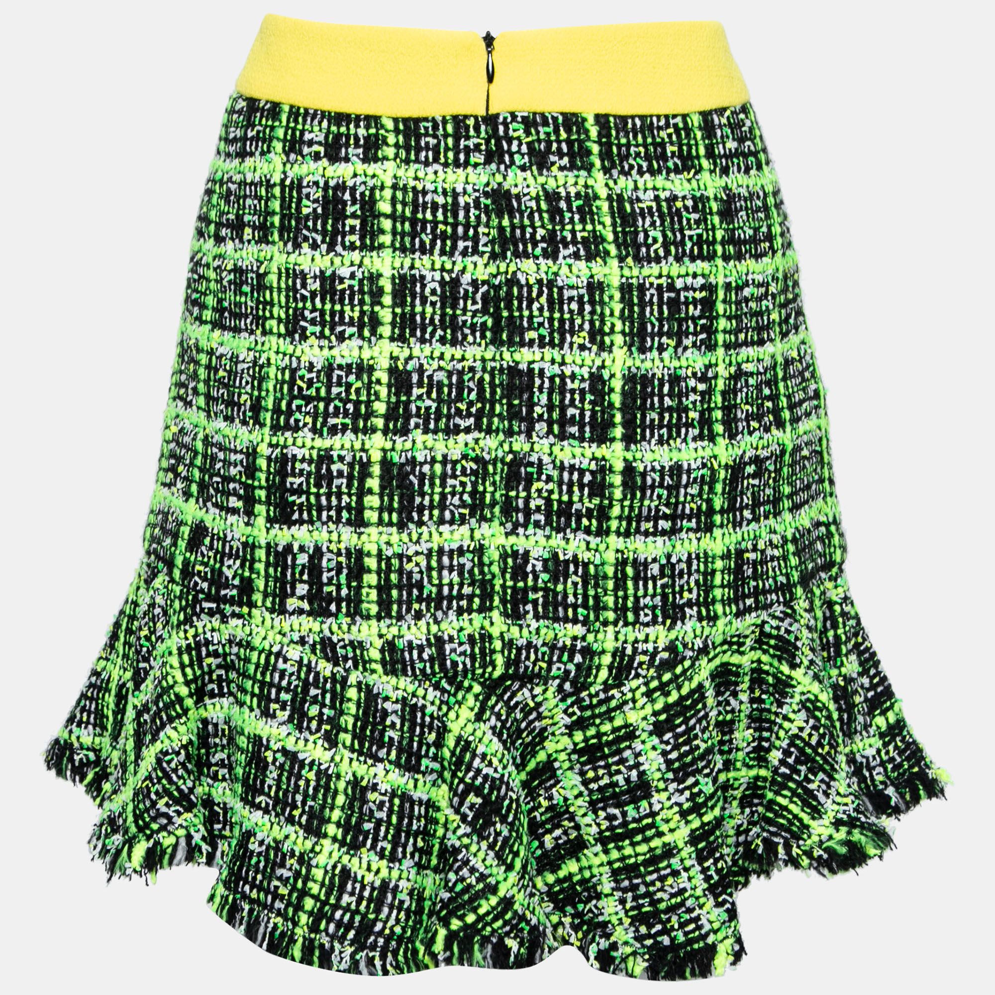 

Moschino Cheap and Chic Textured Knit Multicolored Checkered Skirt, Multicolor