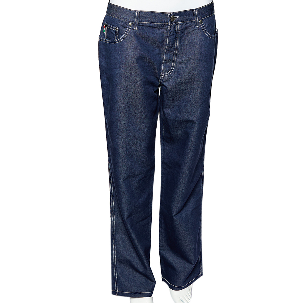 

Moschino Jeans Denim Straight Leg Jeans, Navy blue