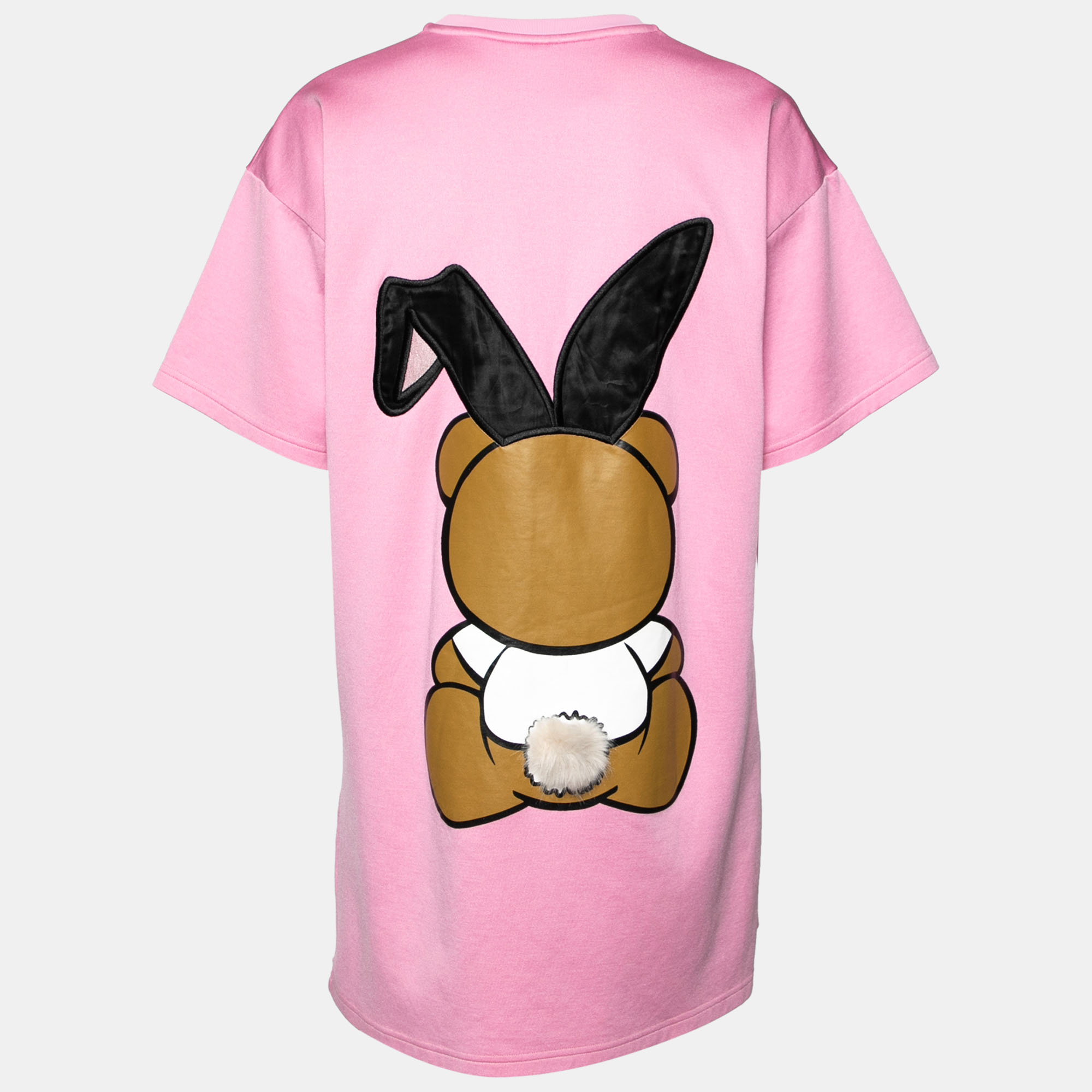 

Moschino Pink Cotton Playboy Bear Printed T-Shirt Dress