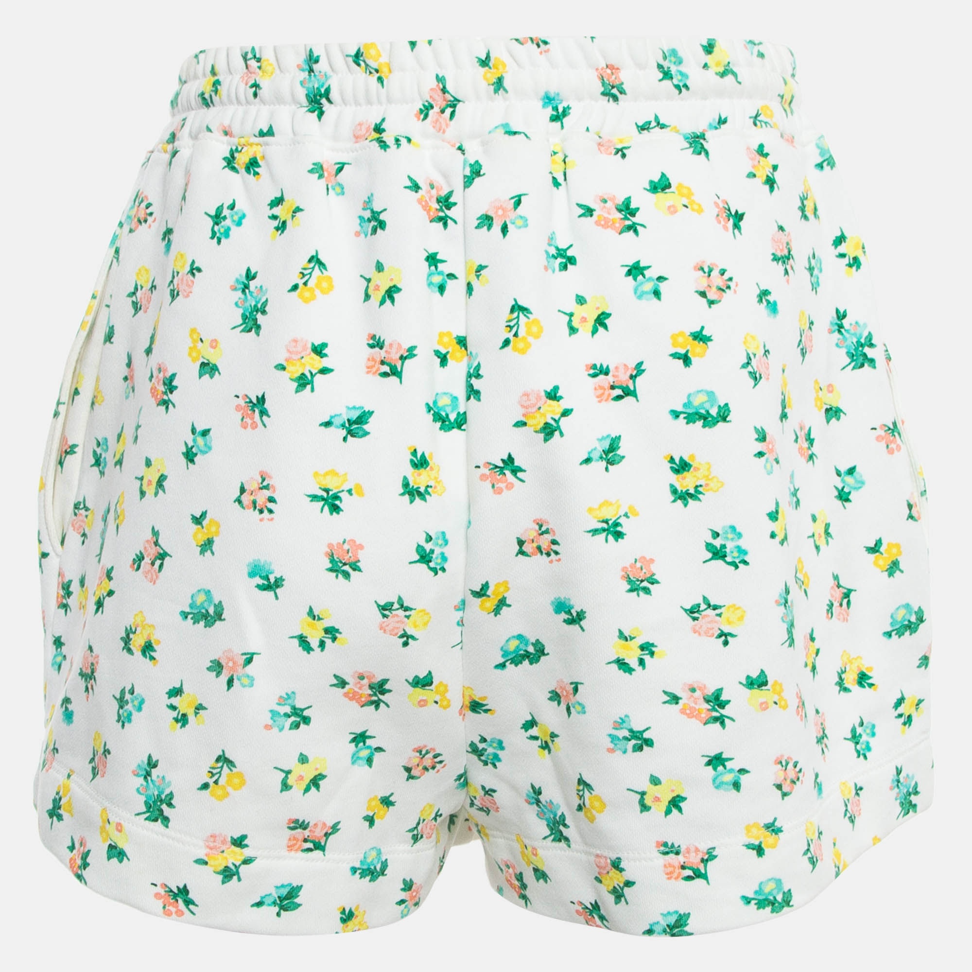 

Moschino White Floral Printed Shorts