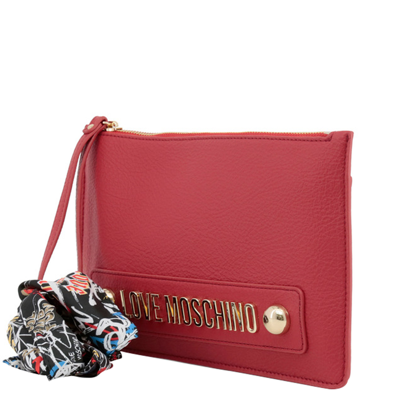 

Love Moschino Red Synthetic Leather Tote Bag