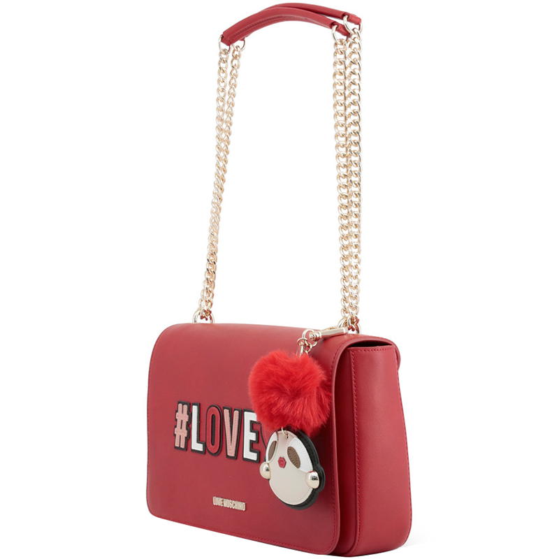 

Love Moschino Red Synthetic Leather Shoulder Bag