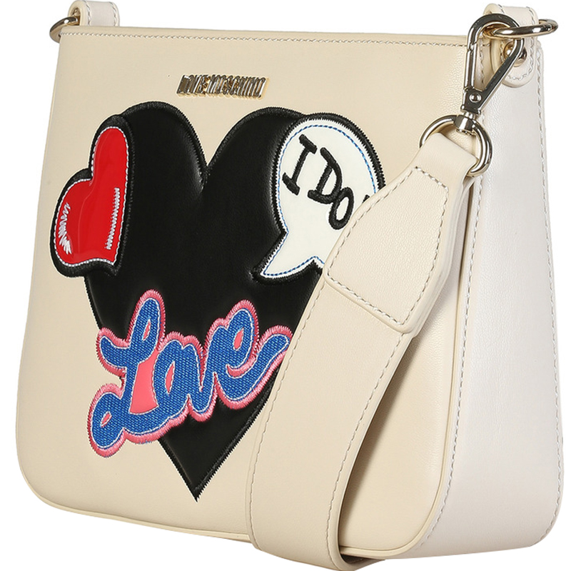 

Love Moschino White Synthetic Leather Clutch